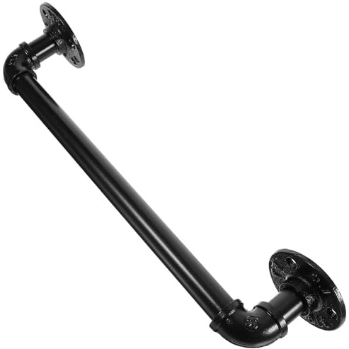Anneome Poignée de Porte Coulissante en Fer Forgé 30 CM Style Vintage Rétro Poignée de Porte de Grange Industrielle Accessoire Robuste et Pratique