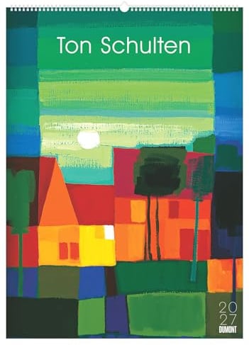Ton Schulten 2027: Kunstkalender 50x70 cm mit farbenstarken Landschaftsmosaiken und sprachneutralem Kalendarium