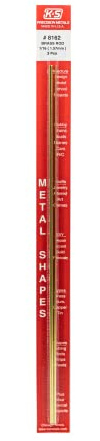 K&S ENGINEERING Solid Brass Rod 1/16, Carded, 3 Each