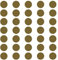 kleb-Drauf | 35 Punkte | Gold - glänzend | Wandtattoo Wandaufkleber Wandsticker Aufkleber Sticker | Wohnzimmer Schlafzimmer Kinderzimmer Küche Bad | Deko Wände Glas Fenster Tür Fliese