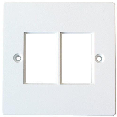 Loops 2x Double Gang Module/Modular Frame -25x38mm- LJ6C Wall Outlet Face Plate Cable