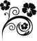 kleb-Drauf® | 1 Blumenranke | Schwarz - matt | Autoaufkleber Autosticker Decal Aufkleber Sticker | Auto Car Motorrad Fahrrad Roller Bike | Deko Tuning Stickerbomb Styling Wrapping