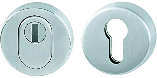 HOPPE Schutzrosettenpaar E42ZNSB-ZA/42HS VA F69 rd.m.ZA S.15mm
