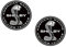 cut-it folientechnik & design #029 / 2X Cobra Black Aufkleber je D=8,5cm Shelby AC Rennsport Racing Oldtimer V8