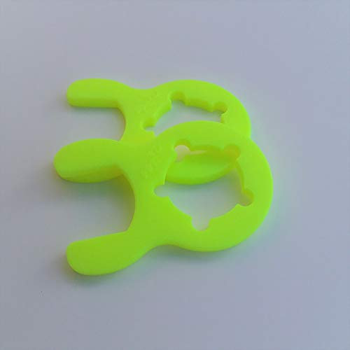 Gasschlüssel für Terrassenheizer, Gasheizer, Gaskanone, Heizstrahler, Gasgrill, Wohnmobil, Caravan, Camping, Druckminderer, Druckregler (Überwurfmutter 5-Flügel, Neon Gelb, 2)