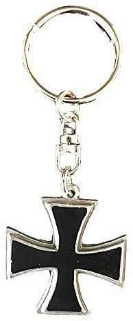 Smartbadge® Black Iron Cross Pewter Key Ring Handcrafted From English Pewter Hin-KR0568+ 59mm Button Badge
