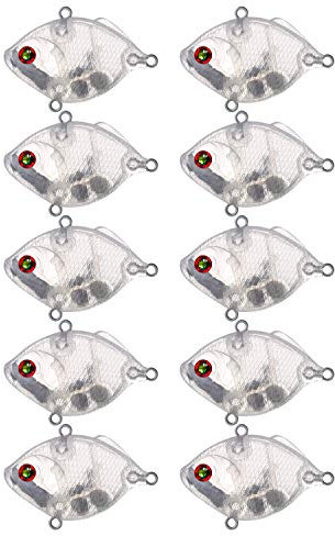 25 Stück Crankbait Blanko, Blanko-Angelköder für Angeln, unlackiert, blanko, Elritze Crankbaits Hartköder-Set Köder, 4,7 cm, 7,6 g