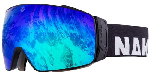 NAKED Optics Skibrille Männer, Ski Brille Frauen, Snowboardbrille (STORM OTG Schwarz, ohne Schlechtwetterglas)