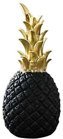 Deko Ananas Vintage Skulptur Dekofigur Wohnzimmer Weinschrank Fenster Desktop Desktop Dekoration(Schwarz,M)