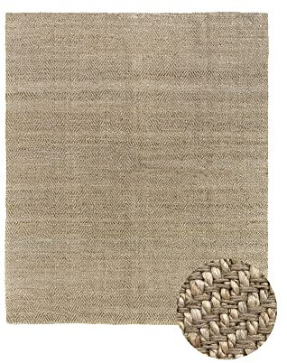 HAMID - Jute Teppich, Alcazar Teppich 100% Natürliche Jutefaser Handgewebt, Weicher Hohe Festigkeit für Wohnzimmer, Esszimmer, Schlafzimmer, Flurteppich - Natürlich (250x200cm)