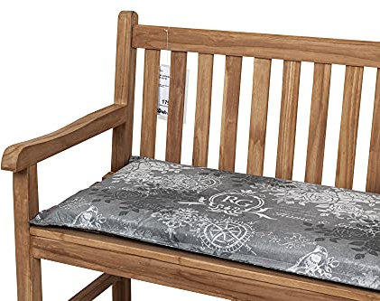 Kettler Polen KETTtex 2384 Auflage Gartenbank Bali 140x50x6 cm grau Rosen Royal Garden Sitzpolster (ohne Bank)
