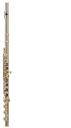 zuzu Anfängerflöte Western-Konzert-Flöten-Silber-Plattierung 17 Löcher C Flöten-Schlüsselholzwind-Instrument Mini-Schraubendreher Gepolstert Querflöte (Color : Gold)
