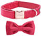 ARING PET Samt Hundehalsband-Süßes rotes Hundehalsband mit Schleife, bequemes weiches und verstellbares Weihnachtshalsband Geschenke mit Metallschnalle für kleine mittlere große Hunde