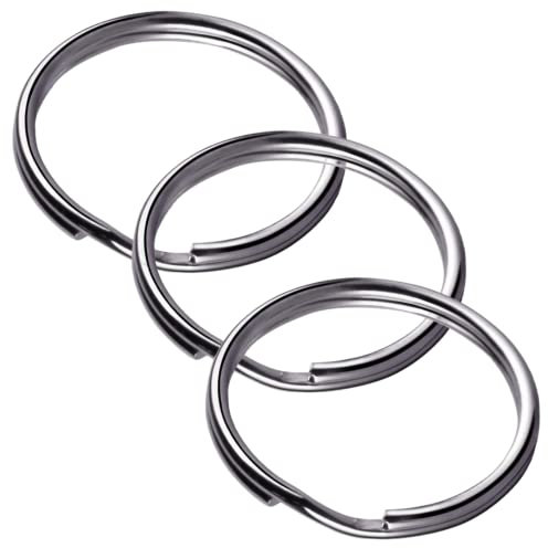 Schlüsselanhänger, Edelstahl, 38 mm, rund, flach, Schlüsselanhänger, für Auto, Zuhause, Schlüssel, Organisation, Kunst und Handwerk, Schlüsselbänder, 20 Stück