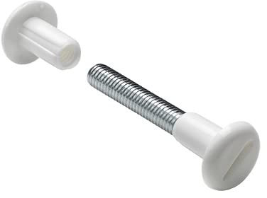 Verbindungsschraube M6 45-54mm weiß 10 Stück