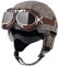 Byroads Retro Halbschalenhelm JetHelm mit Visier, DOT/ECE-zertifiziert, Schwarz, für Cruiser, Chopper, Moped