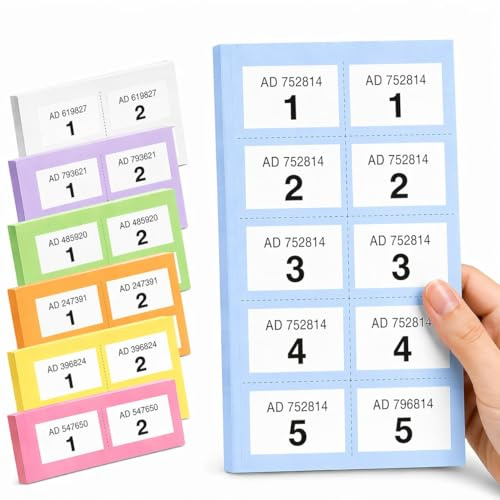 YLAB Tombola-Losebuch, 1 1000, Farbe wählen: Blau