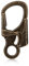Ahiller Karabiner Schlüsselring Clip, 3 Zoll Zinklegierung Doppelte Verriegelung Schlüsselbund für Outdoor, Schlüsselanhänger Stil Karabinerhaken [Dunkelbronze-1P]