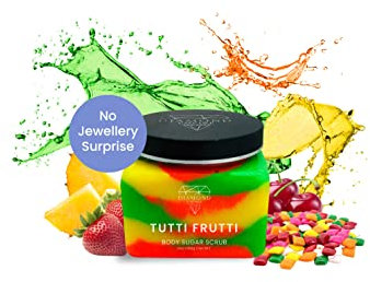 Diamond Empire Bio Tutti Frutti Körperzuckerpeeling ohne Überraschungsschmuck im Inneren (ohne Schmuck)