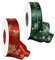 20 Yards Ruban Noel, 2 Rouleaux Ruban de Noel Vert/Rouge, Ruban Cadeau de Noël, 20mm de Large Avec Motif de Noël Pour Emballer Les Cadeaux de Noël (10 Yards/Rouleaux)