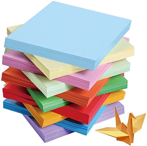 Farbiges Papier, 100 Blatt, farbig, 15 x 15 Stück, verschiedene handgefertigte Origami-Papiere, Pastellpapier, Karton für Kinder, Erwachsene, Anfänger, DIY-Kunst und Kunsthandwerk, bunte Projekte…