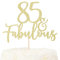 LOVENJOY 85 und Fabulous Geburtstag Tortendeko Gold Glitter 85. Kuchen Topper für 85th Birthday Party Cake Dekoration Glittery