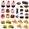 Amaxiu 30 teiliges Puppenhaus Miniatur Essen Lebensmittel Set, Mini Hamburger Kuchen Dessert Modell Lebensmittel Modelle Spiel Lebensmittel Set Rollenspiel Lebensmittel Puppenhaus Dekoration
