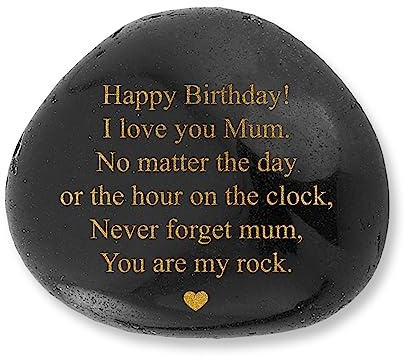 Mum Birthday Gifts - Decorative Stones Engraved Birthdays Gift for Mums - Decorative Accessories Cool Mother Birthdays Ideas - Emotional Gifts for Women Mums - Birthday Gift from Son, Daughter