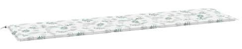 vidaXL Gartenbank-Auflage Blattmuster 200x50x3 cm Stoff