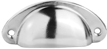 PILYON Möbel Griffe Für Küchenschränke 10 Stück Schubladenschalengriff Retro Halbrund Medizinschrank Vintage Möbelbeschläge Silber