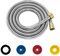 Duschschlauch 3M Edelstahl Brauseschlauch SilberVerdrehschutz Universal Duschschlauch Flexibel, Standard 1/2 Anschluss mit 4 Wassersparer Durchflussbegrenzer passt an alle Duschköpfe(Messingstecker)