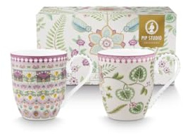 Pip Studio Lily&Lotus Henkelbecher 450ml Set 2tlg