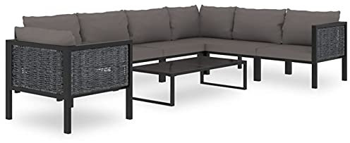 Faroom 8-TLG Lounge Set Alu mit Auflagen Lounge Möbel Outdoor Stahl Gartenlounge Set Terassenmöbel außen Loungemöbel Terrasse Gartenmöbel Set Aluminium Balkonmöbel