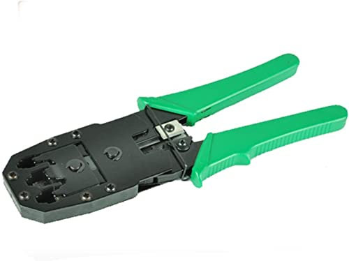 YEZIQ Crimpzange, RJ45 Crimpzange RJ10 RJ11/12 6p RJ45 8p8C Netzwerkkabel Crimpen und Schneiden AMP Netzwerk Hand Telekommunikationswerkzeug Zange