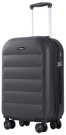 T-LOVENDO.ES Maleta de Viaje Cabina Trolley 20” (40L). Equipaje de Mano. 4 Ruedas Dobles. 57x37x23cm. Material ABS Semirigida. Cerradura o Candado TSA con combinación numérica. Asa telescópica. Negra