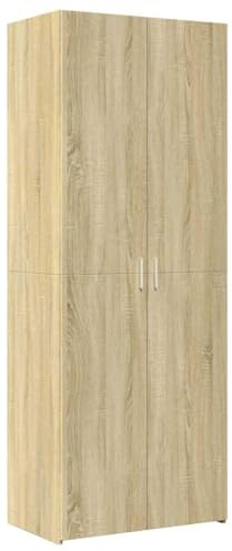 vidaXL Highboard, Hochschrank mit Stauraum, Mehrzweckschrank für Schlafzimmer Wohnzimmer, Lagerschrank Schrank Sideboard, Sonoma-Eiche Holzwerkstoff
