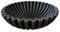 ohfruit Large Decorative Bowl Black Decorative Bowls for Home Decor Modern Living Room Home Office Resin Fluted Bowl Coffee Table Bookshelf Centerpiece Desktop Decoration Black