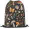 Homewish Pilz String Rucksack Libelle Schmetterling Draw String Rückentasche Dschungel Wildblume Drawstring Taschen Natürliche Rustikale Pilz Pflanze Drawstring Rucksack