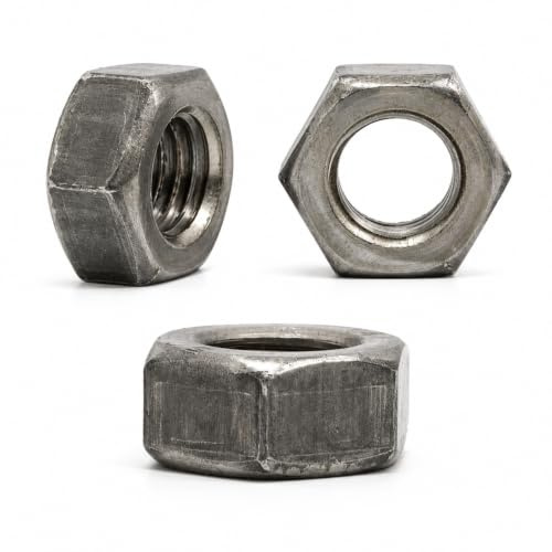 M12 (12mm) High Tensile Hexagon Full Nuts Plain Steel Metric DIN 934 (Pack of 10) - A08B M12_10