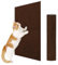 ENONCI Alfombrilla para rascar gatos, protectores de arañazos autoadhesivos para sofá, alfombras y muebles, protector de sofá reutilizable (marrón, 15.7 x 23.6 pulgadas)