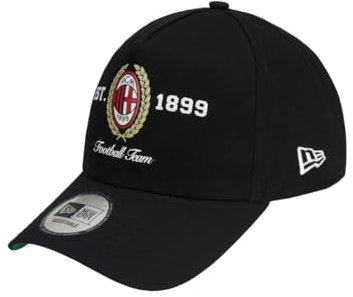 A.C. Milan Unisex Cappellino 9forty New Era X Ac Milan College Collection Offizielles Produkt, Schwarz, One Size