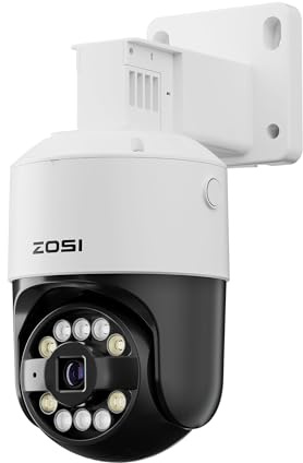 ZOSI C296 8MP 4K PoE IP Pan/Tilt Add-on Telecamera di sicurezza, AI Human Face Vehicle Pet Detect, Visione notturna a colori Starlight, Allarme sirena, Traccia automatica, Conversazione a 2 vie