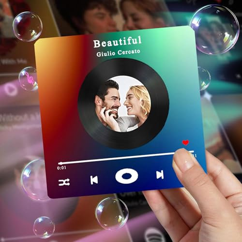 CCZUIML Imán de Nevera con música Personalizado, imán de Nevera con álbum de música Personalizado: imanes de Nevera con música Personalizados con Foto, canción y Portada del álbum