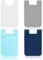 Vilbocr 4Pack Adhesive Phone Card Holder Phone Card Holder Stick on,Silicone Self Adhesive Card Holders for Back of Phone,Phone Wallet Stick on for Cell Phone,for Credit Card (White Blue Dark Blue)