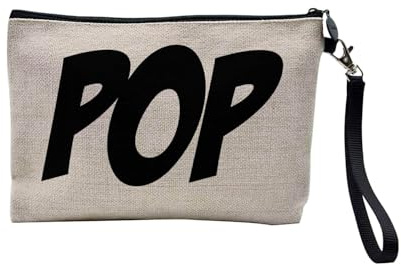 Tasche aus Leinen – Pop Briefe Comics 60's – Kosmetiktasche aus Leinen in Leinenoptik – Geldbörse – 15 x 10 cm, leinen, 23.5 x 15 cm, Kosmetiktasche