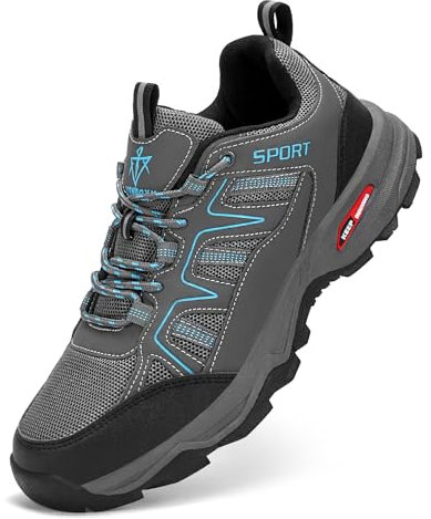 VENROXX Wanderschuhe Herren Atmungsaktiv Trekkingschuhe Leicht & rutschfeste Trailrunning-Schuhe Outdoor Sportschuhe, Blau, 41
