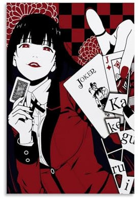 CBEJFGTX Kakegurui Anime Role Jabami Yumeko Fan Art Poster Dekorative Malerei Leinwand Wandkunst Wohnzimmer Poster Schlafzimmer Malerei 08x12inch(20x30cm)