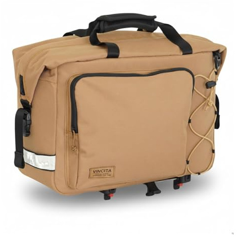 Vincita Nash Pro Bag - Premium Gepäckträgertasche für Brompton P Line & Advance, KlickFix UniKlip 2 Halterung, nahtloses Design, elegant und funktional für Pendler u