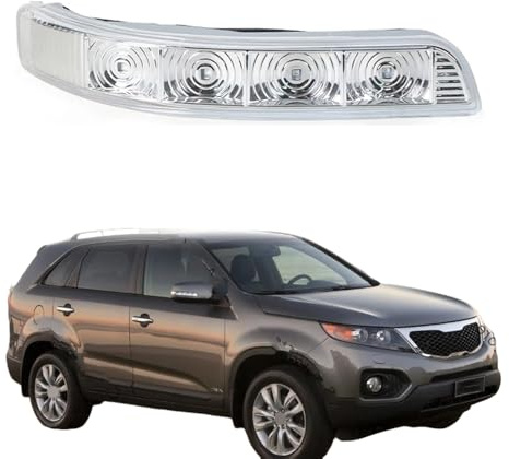 ALOEU Auto Rückspiegel Blinker für KIA Sorento 2009-2014, Rückspiegel Signalleuchte Außenspiegel Kontrollleuchte Blinker Abdeckung Links Rechts Zubehör 87613-2P000,Right