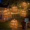 WRQIOO Lot de 10 guirlandes lumineuses solaires à LED d'extérieur, étanche, 3,9 m, avec panneau solaire, lampion, avec panneau solaire, pour jardin, balcon, blanc chaud